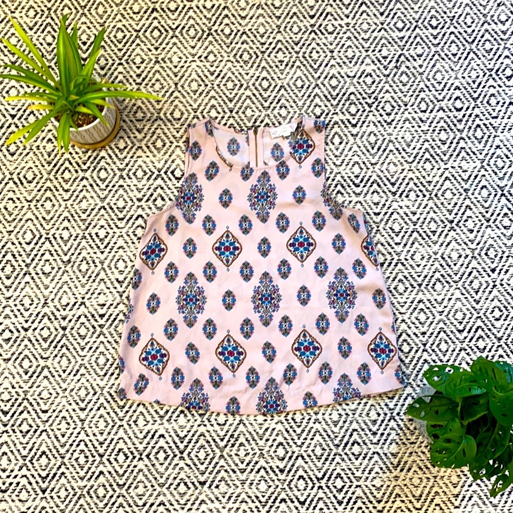 Light pink print blouse